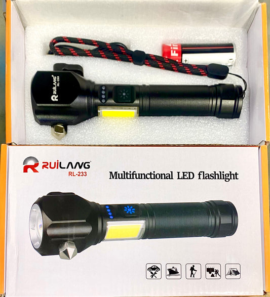 Multi-functional Metal LED Flashlight