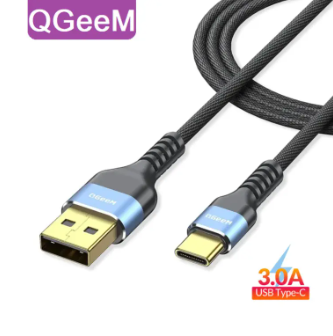 QGeeM USB C Cable Type C Charging Cable 3A Fast Charging pairs of 2